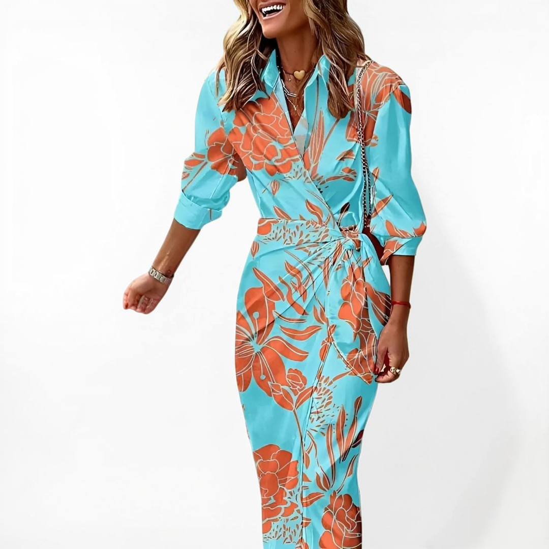 Olivia | Printed Shirt Dress
