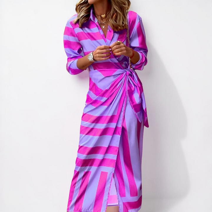 Olivia | Printed Shirt Dress