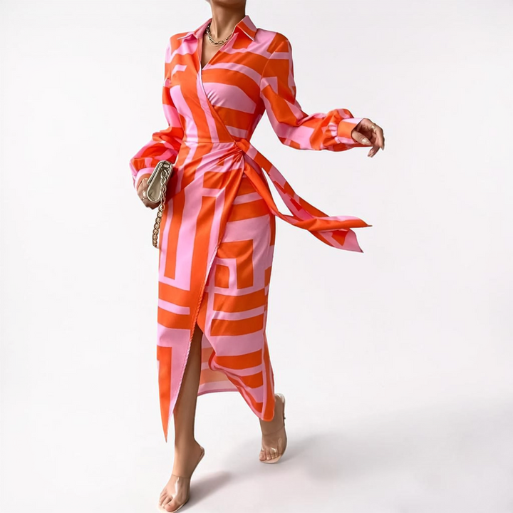 Olivia | Printed Shirt Dress