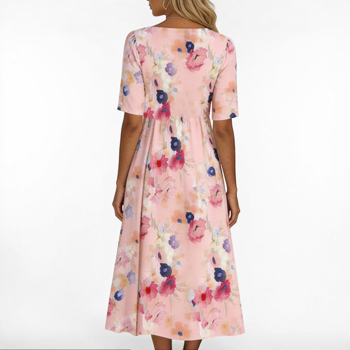 Pinky | Floral Side Pocket Midi Dress
