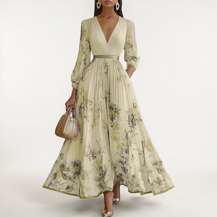 Pramudi | Elegant Long Sleeve Maxi Dress