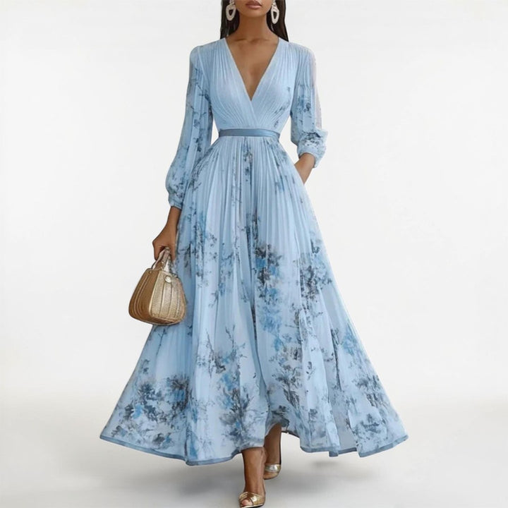 Pramudi | Elegant Long Sleeve Maxi Dress