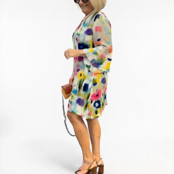 Romana | Floral Print V-Neck Mini Dress
