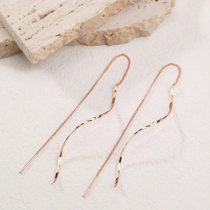 Aurora Earrings with Wavy Design
