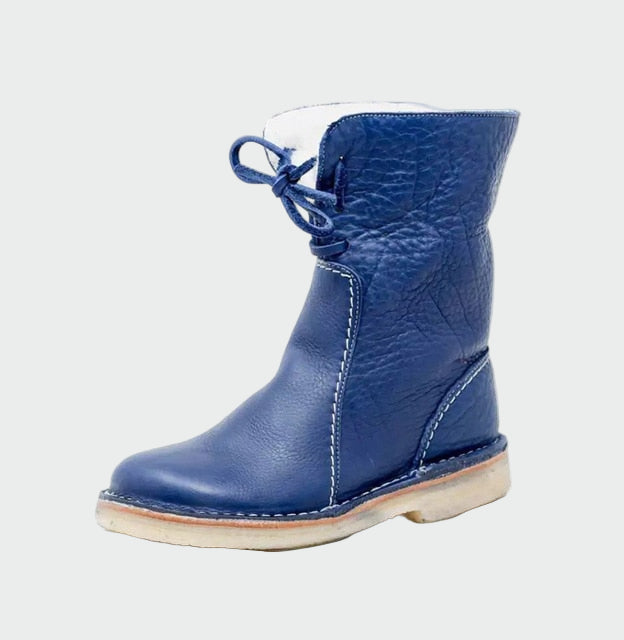 Waterproof Men's Leather Shoes with Wool Lining