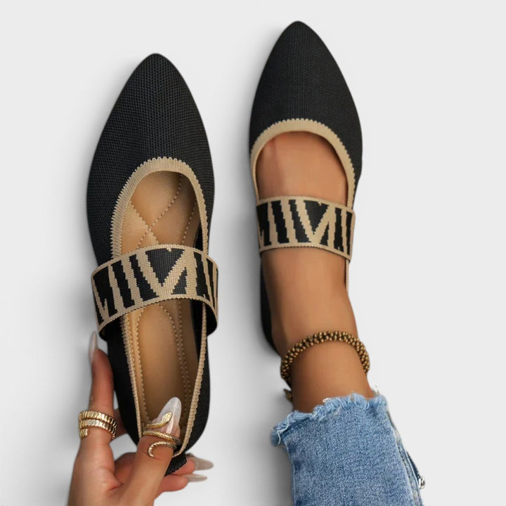 Monroe | Elegant Pointed Knit Flats
