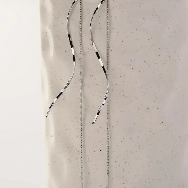 Aurora Earrings with Wavy Design