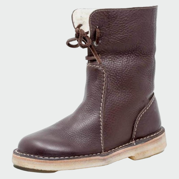 Waterproof Men's Leather Shoes with Wool Lining
