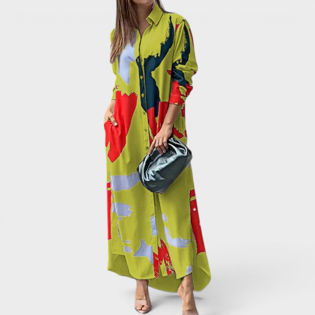 Sarah | Casual Midi Shirt Dress