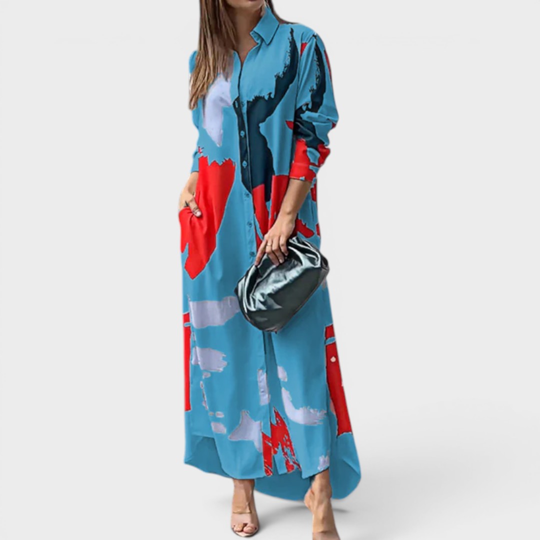 Sarah | Casual Midi Shirt Dress