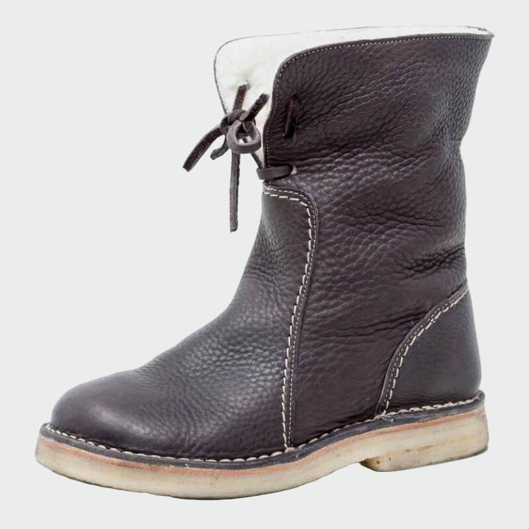 Waterproof Men's Leather Shoes with Wool Lining