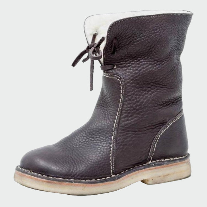 Waterproof Men's Leather Shoes with Wool Lining