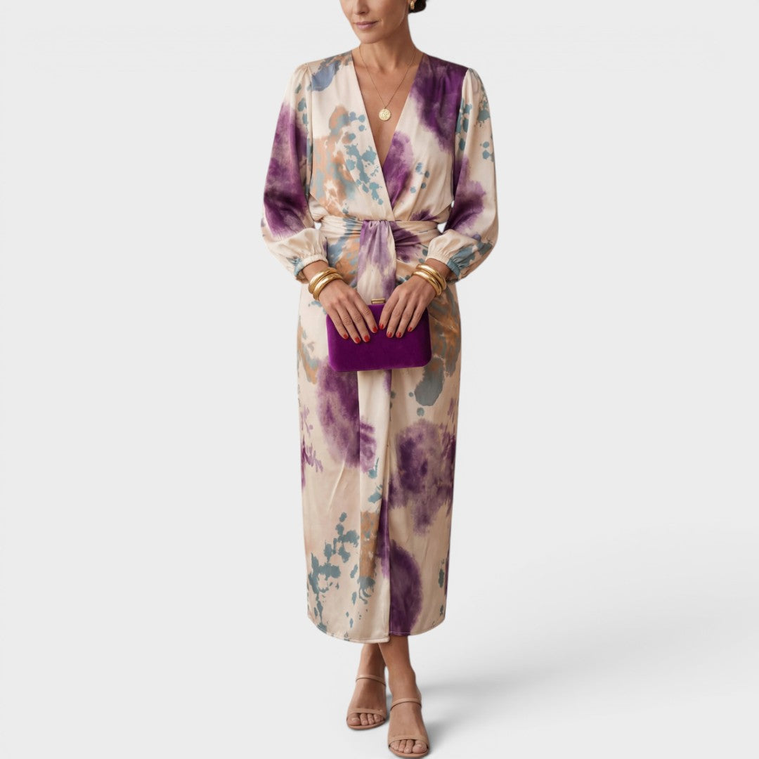 Valeria | Formal V-Neck Midi Dress