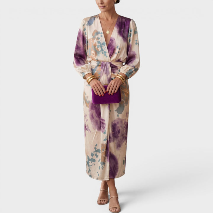 Valeria | Formal V-Neck Midi Dress