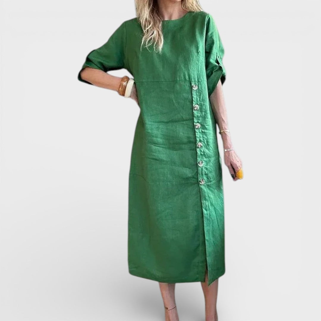 Valentina | Button Midi Dress