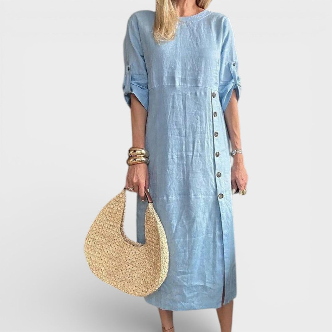 Valentina | Button Midi Dress