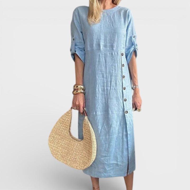 Valentina | Button Midi Dress