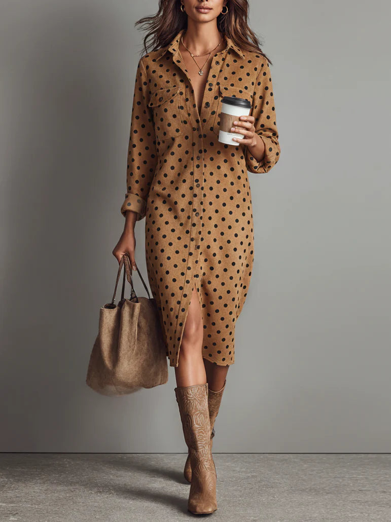 Billie | Polka Dot Midi Dress