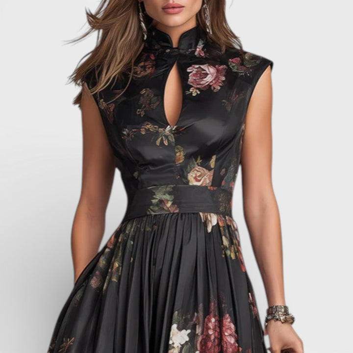 Bea | Floral Pleated Midi Dress