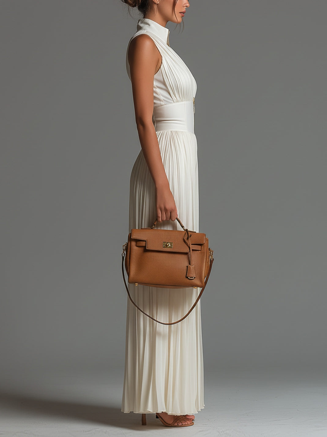 Ivory | Pleated Evening Jumpsuit