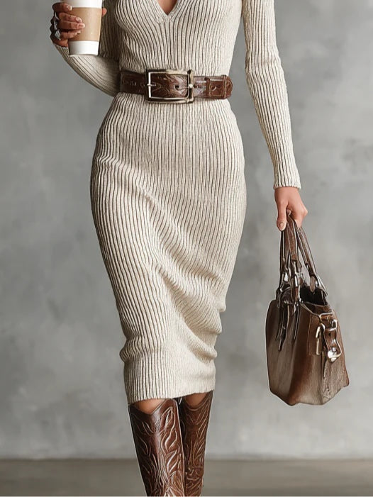 Alina | Chic Belted Fitted Dress