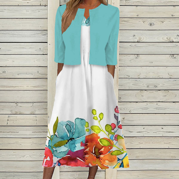 Bella | Floral Dress Two-Piece Set