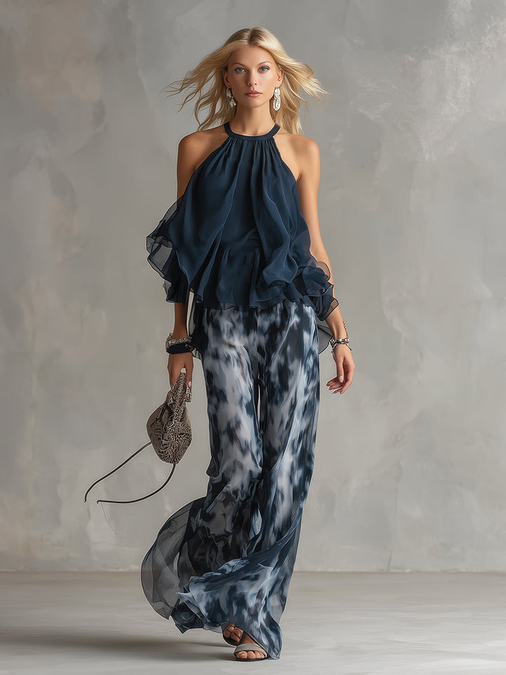 Ludovica | Flowing Halter Two Piece Set