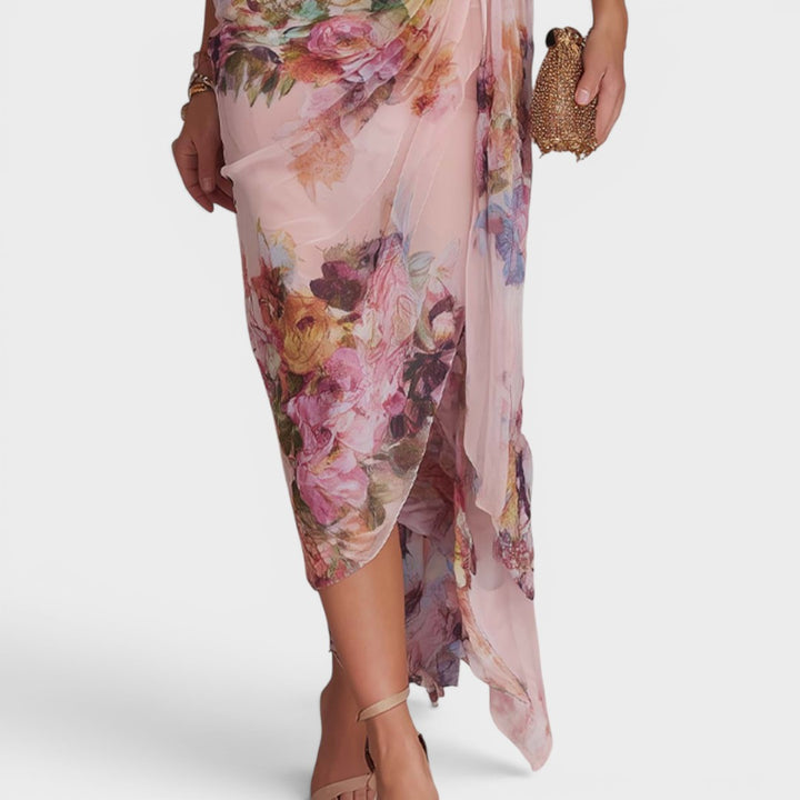 Celeste | One-Shoulder Floral Occasion Dress