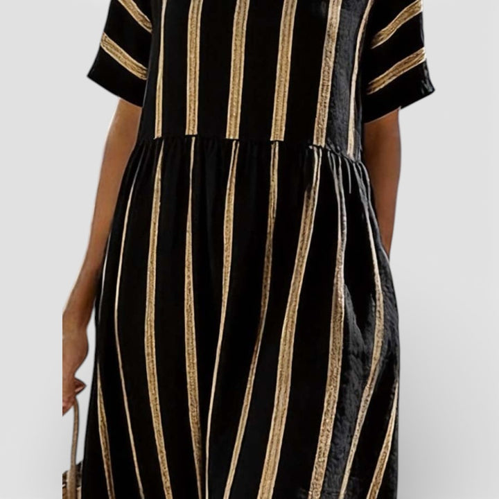 Helga | Stripe Midi Dress