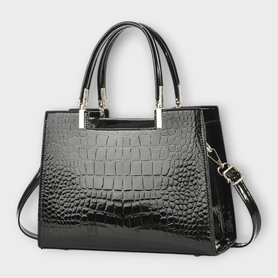 Aurora. - Shiny Crocodile Leather Pattern Handbag