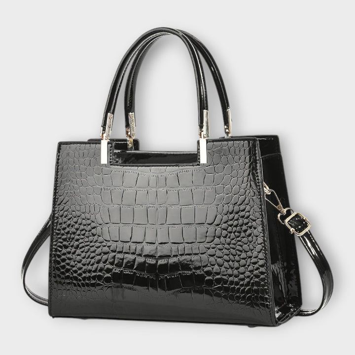 Aurora. - Shiny Crocodile Leather Pattern Handbag