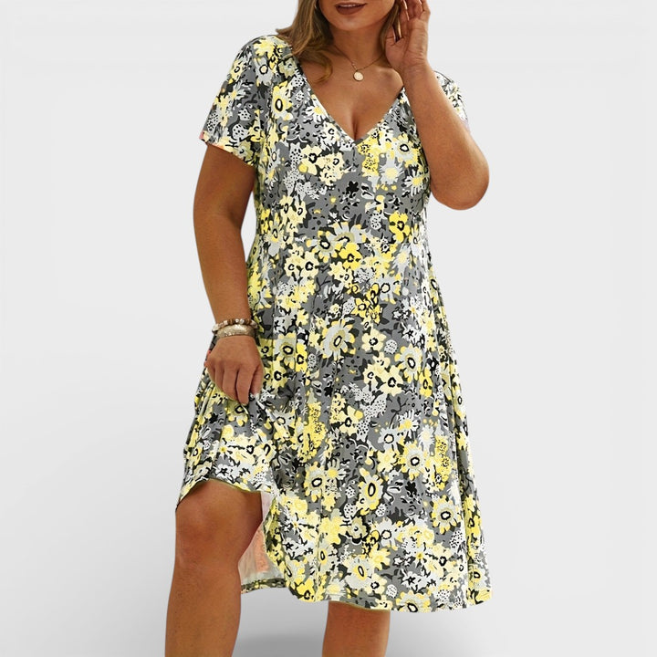 Jade | Floral V-neck Dress
