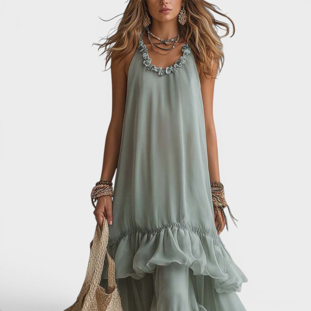 Serenity | Ruffle Hem Maxi Dress
