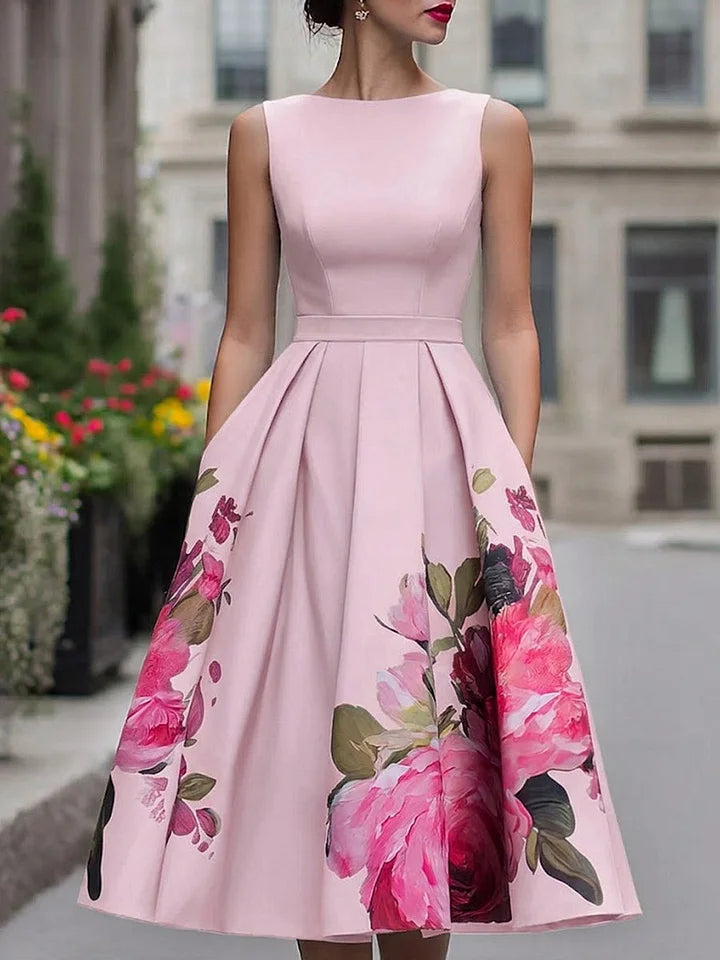 Nina | Sleeveless Elegance Midi Dress