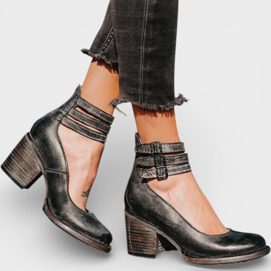 Avery | Vintage Leather Heels