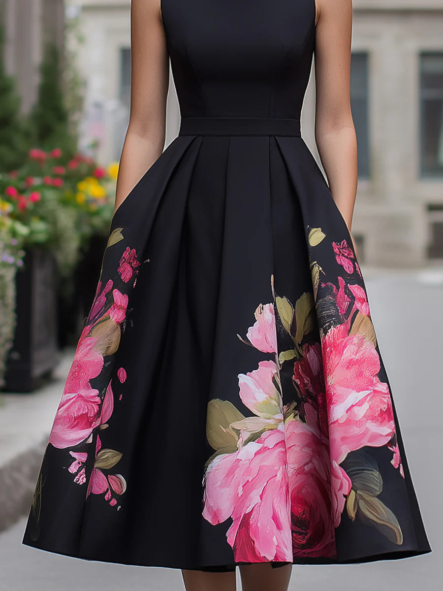 Nina | Sleeveless Elegance Midi Dress