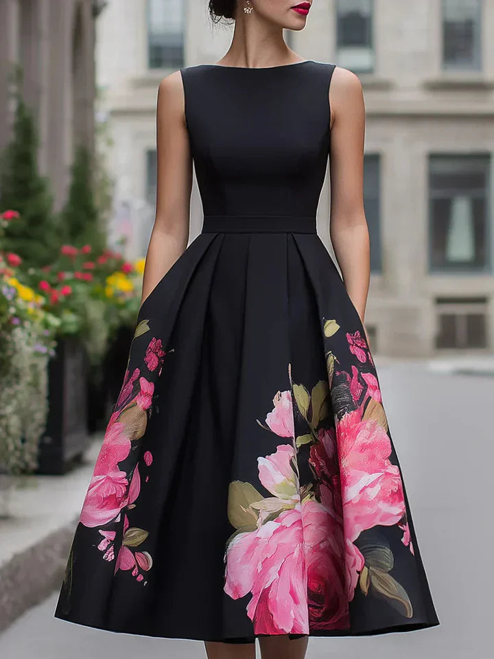 Nina | Sleeveless Elegance Midi Dress