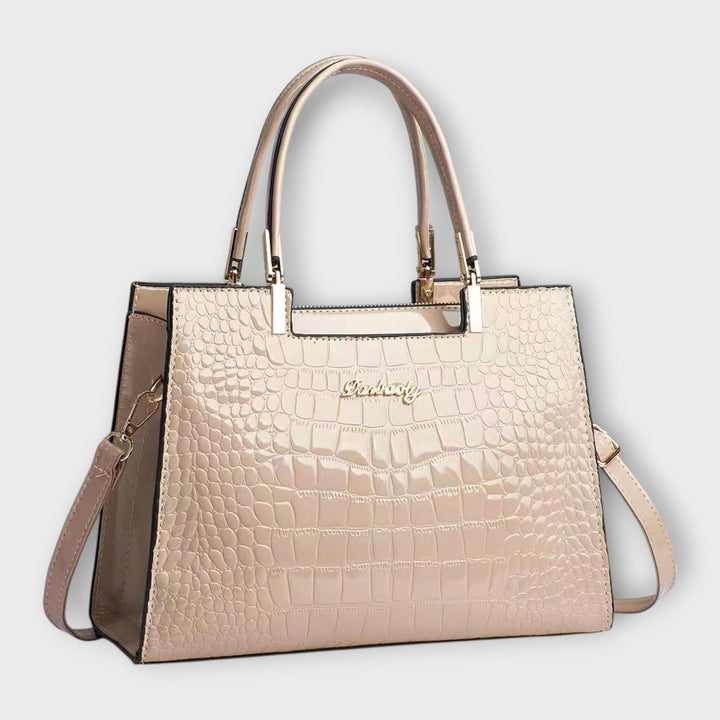 Aurora. - Shiny Crocodile Leather Pattern Handbag