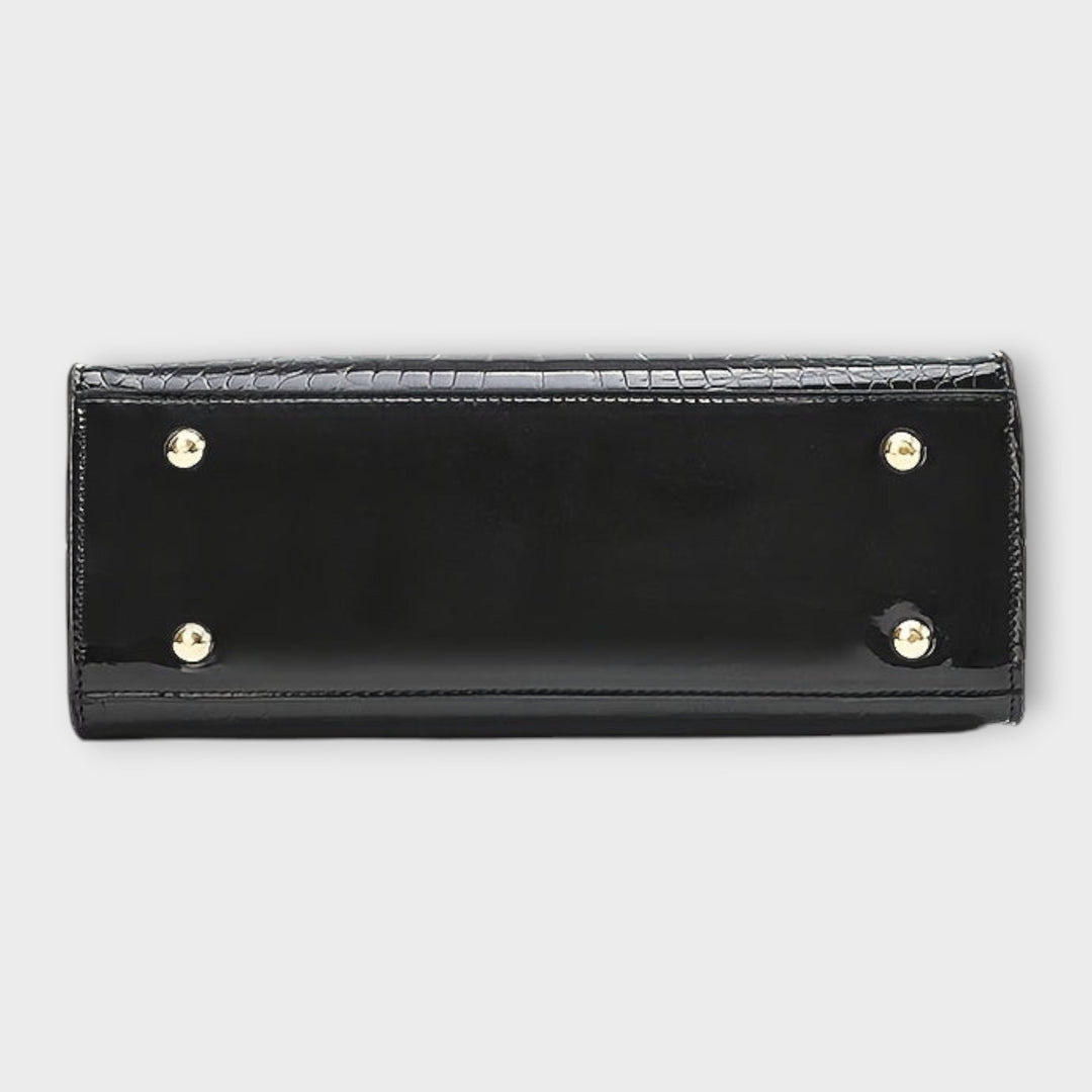 Aurora. - Shiny Crocodile Leather Pattern Handbag