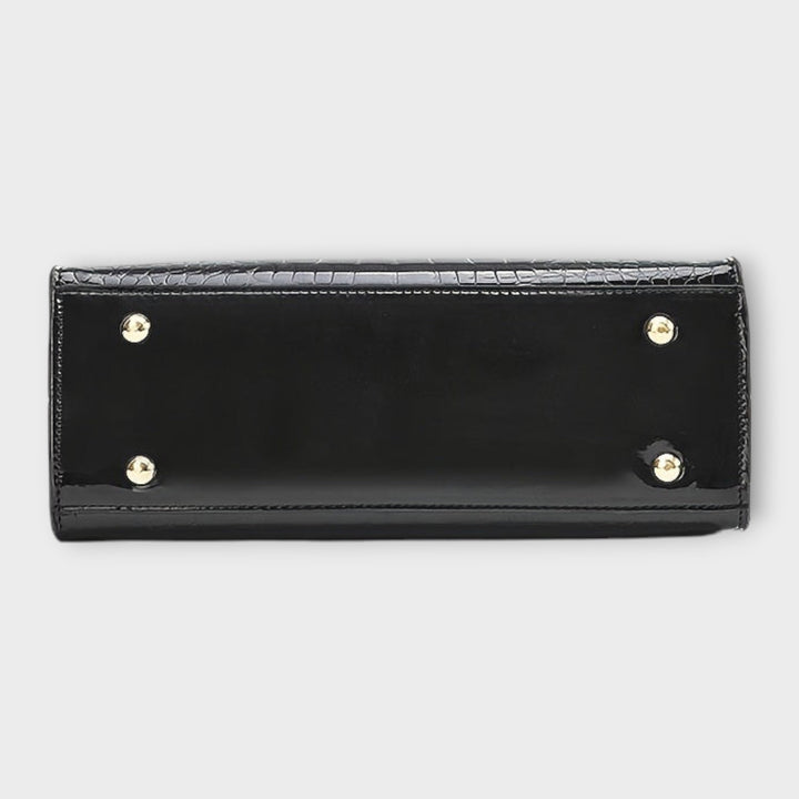 Aurora. - Shiny Crocodile Leather Pattern Handbag