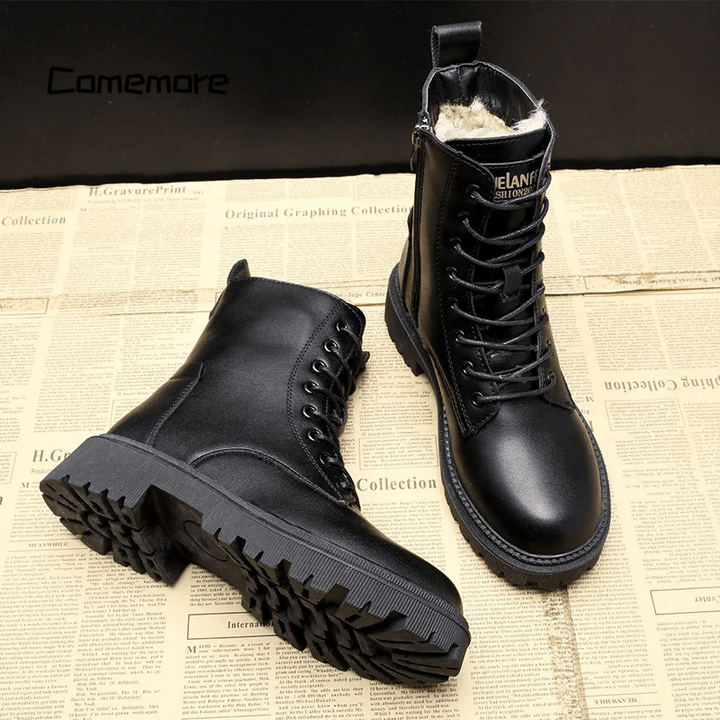 ANDREA™ | Elegant Winter Boots Made of Black Leather
