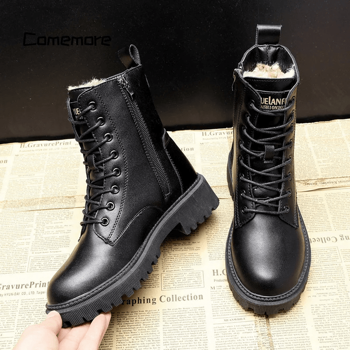 ANDREA™ | Elegant Winter Boots Made of Black Leather