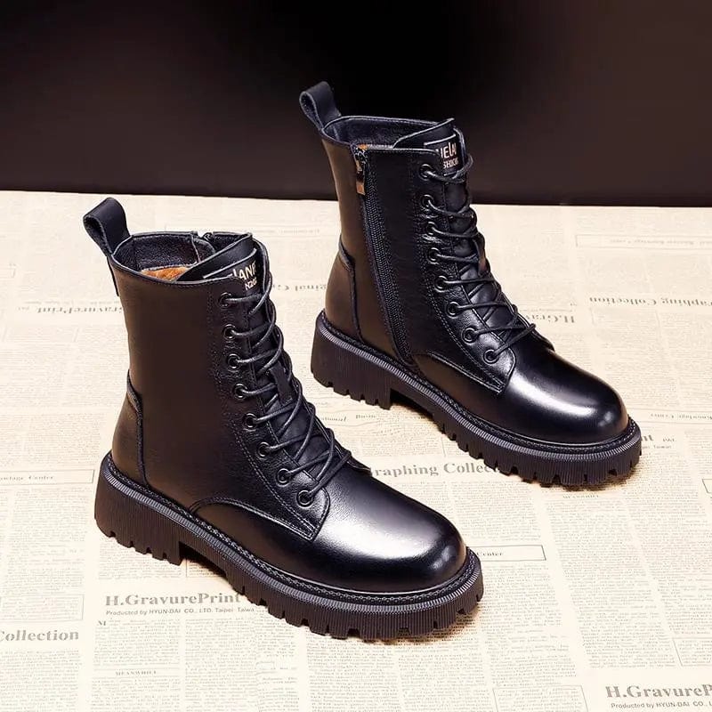 ANDREA™ | Elegant Winter Boots Made of Black Leather