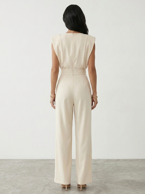 Aria | Elegant Sleeveless Wide Leg Jumpsuit