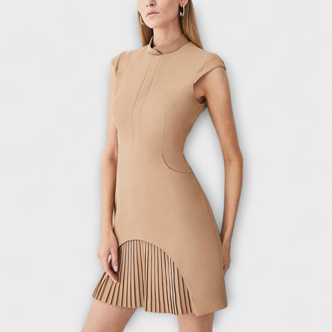Elowen – Military-Inspired Patchwork Mini Dress