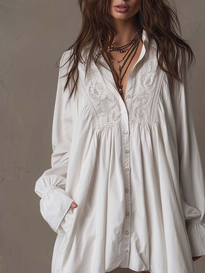 Odette Mini Dress - back hem detail
