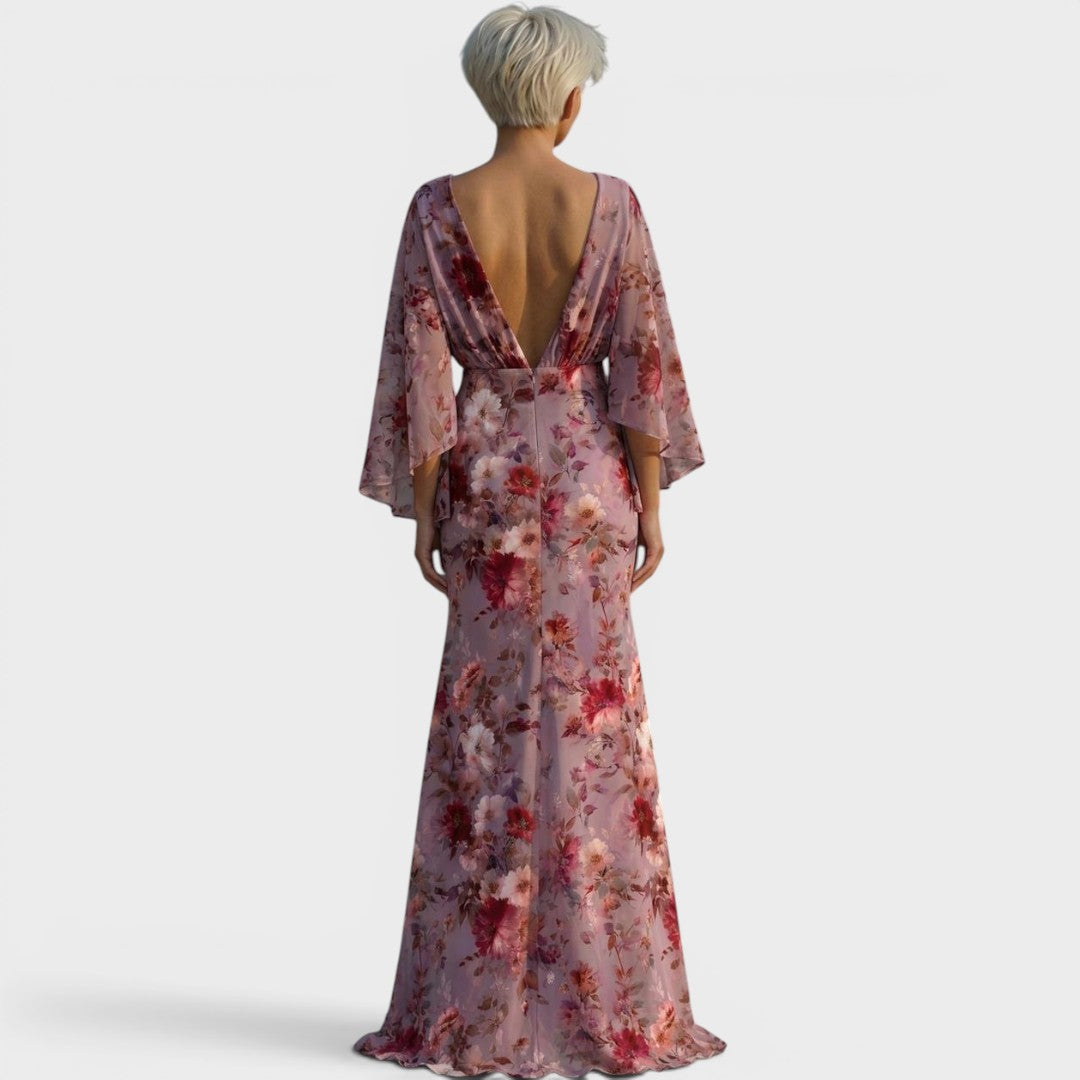 Rosalie | Floral Wrap Waist Maxi Dress