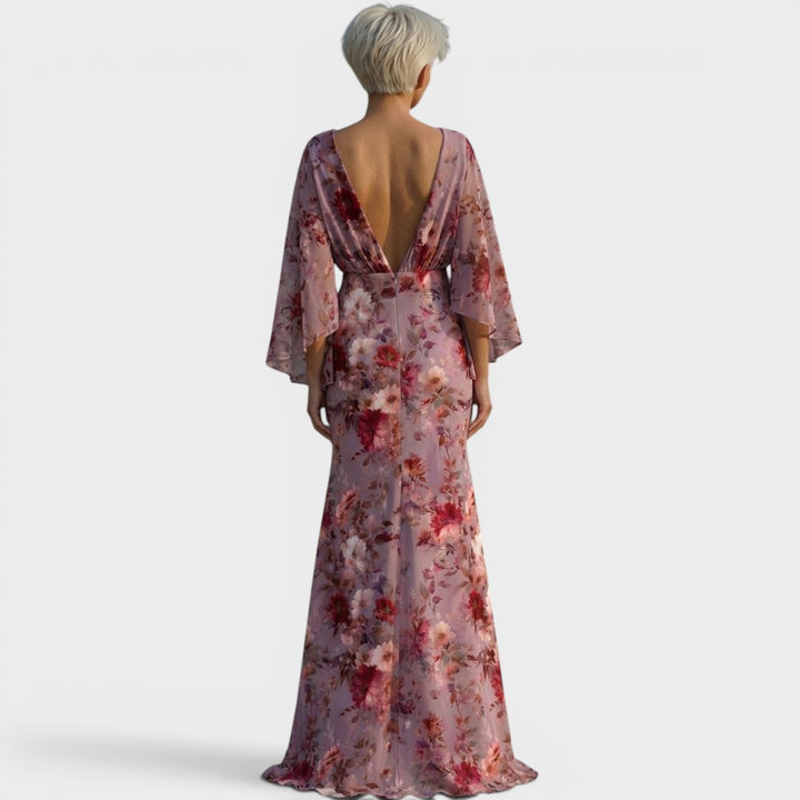 Rosalie | Floral Wrap Waist Maxi Dress