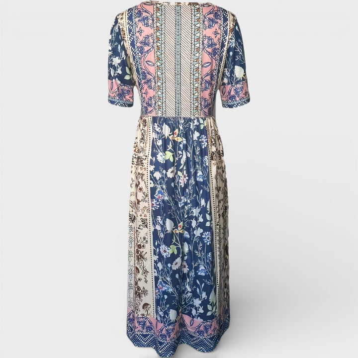 Josie | Floral Boho Midi Dress