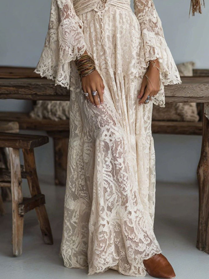 Marguerite Maxi Dress - skirt detail